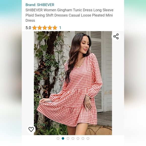 Gingham Mini Dress - Picture 3 of 17